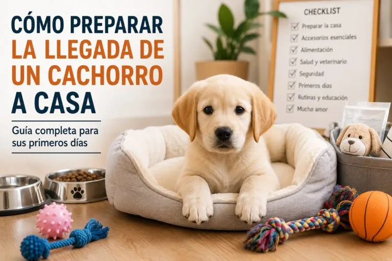 Cómo preparar la llegada de un cachorro a casa con cama, juguetes y accesorios esenciales para sus primeros días