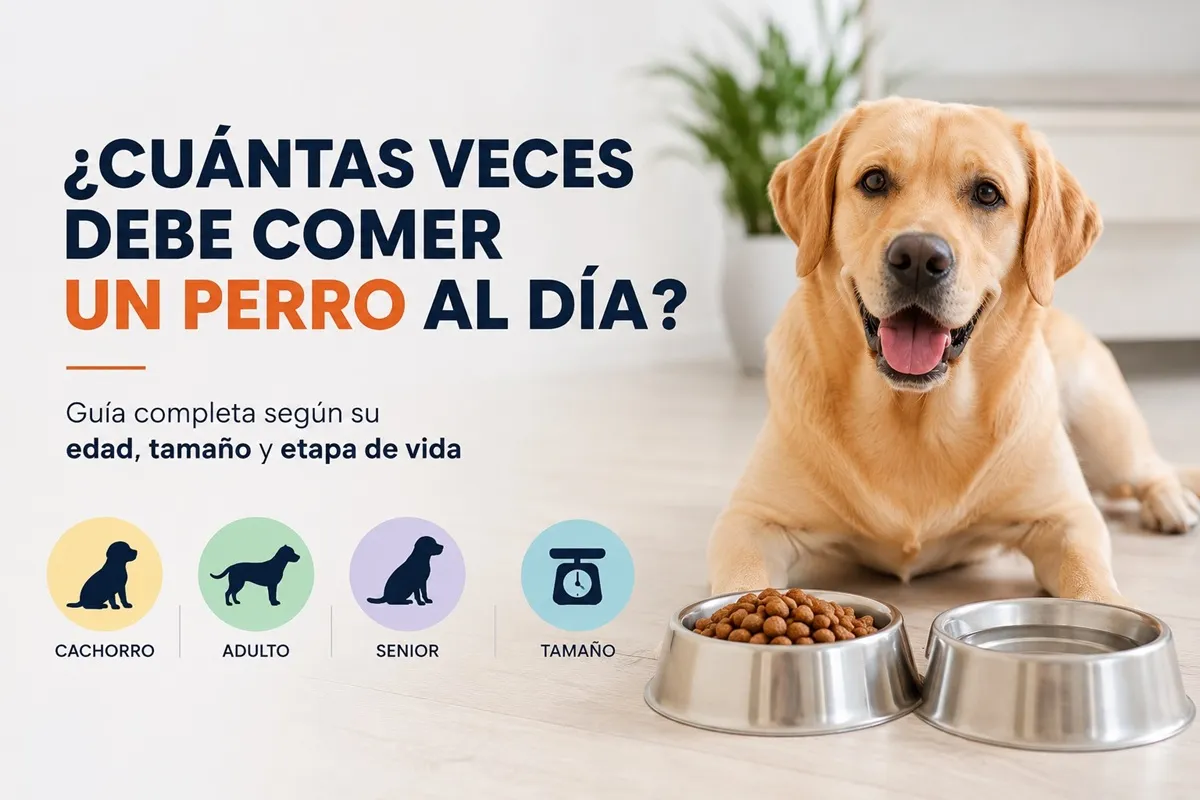 Cuántas veces debe comer un perro al día según su edad, tamaño y etapa de vida