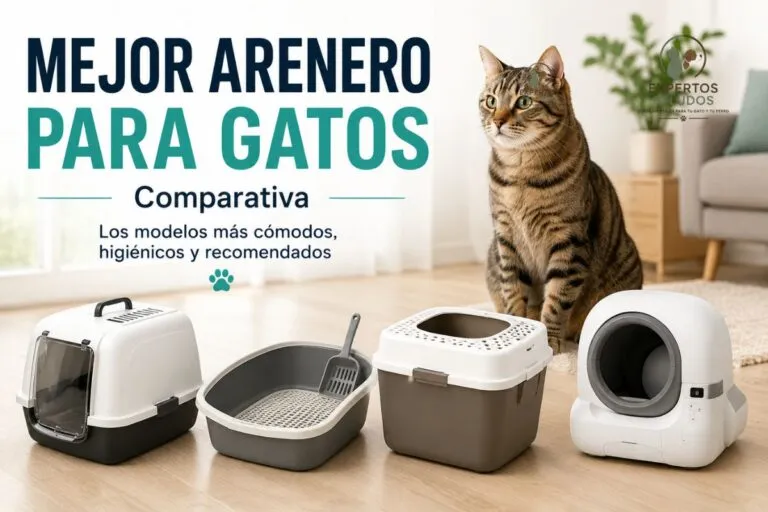 Comparativa de los mejores areneros para gatos con modelos cerrados, abiertos, de entrada superior y automáticos.