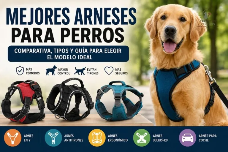 Comparativa de los mejores arneses para perros con diferentes tipos de arnés para paseo, entrenamiento y control de tirones