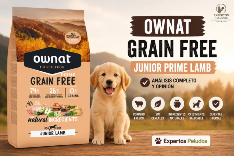 OWNAT Grain Free Junior Prime Lamb para cachorros, análisis, opinión e ingredientes