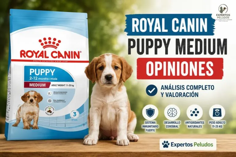 Royal Canin Puppy Medium, pienso para cachorros de raza mediana con análisis, opiniones y valoración de Expertos Peludos.